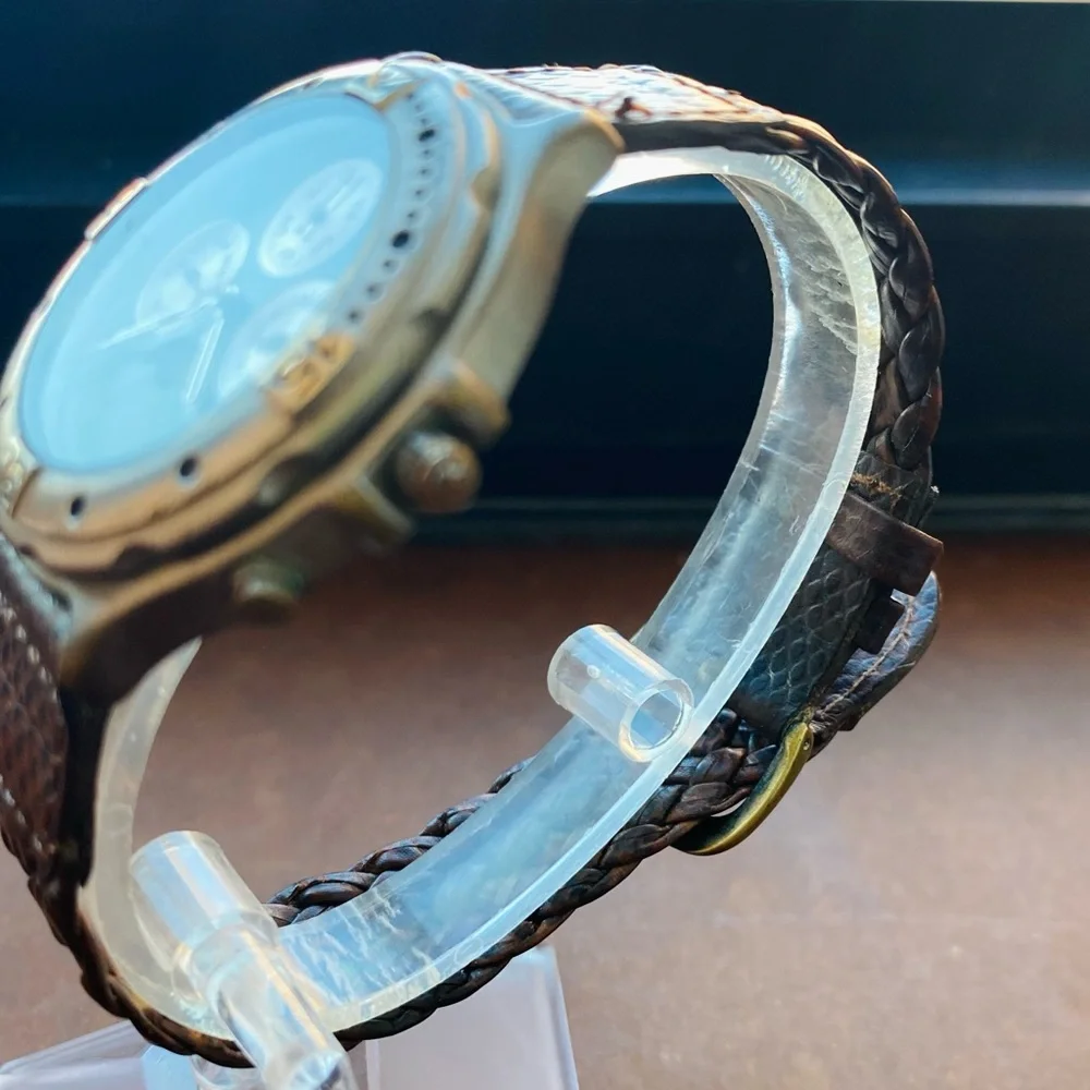 1995 FOSSIL CHRONOGRAPH MOON PHASE WATCH BQ-8484